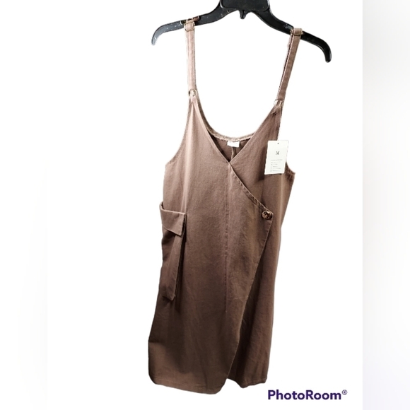 Flygo med brown denim jumper pocket right side NWT - Picture 1 of 8